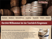 Tablet Screenshot of fassfabrik-krogemann.de